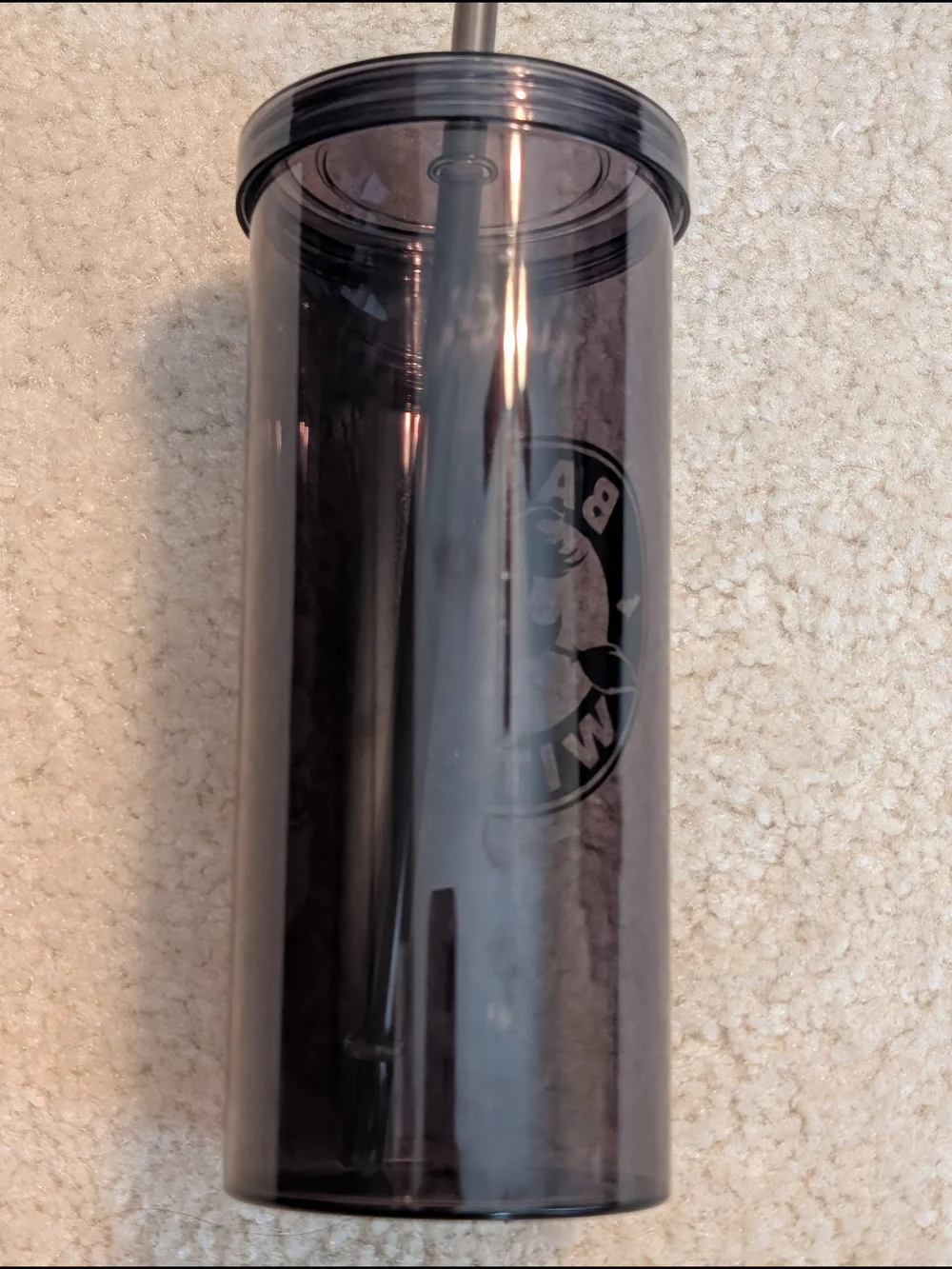 20 Oz Clear Black Acrylic Tumbler Cup Glitter Starbucks basic witch Halloween